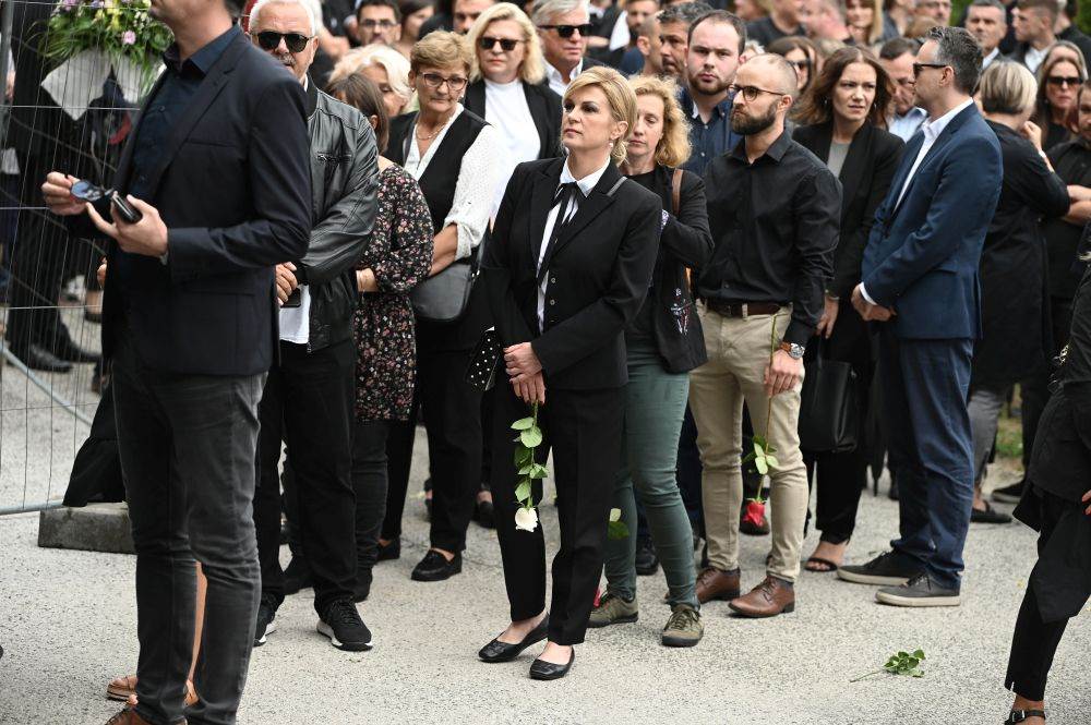 Kolinda Grabar Kitarović na sprovodu Mislava Bage