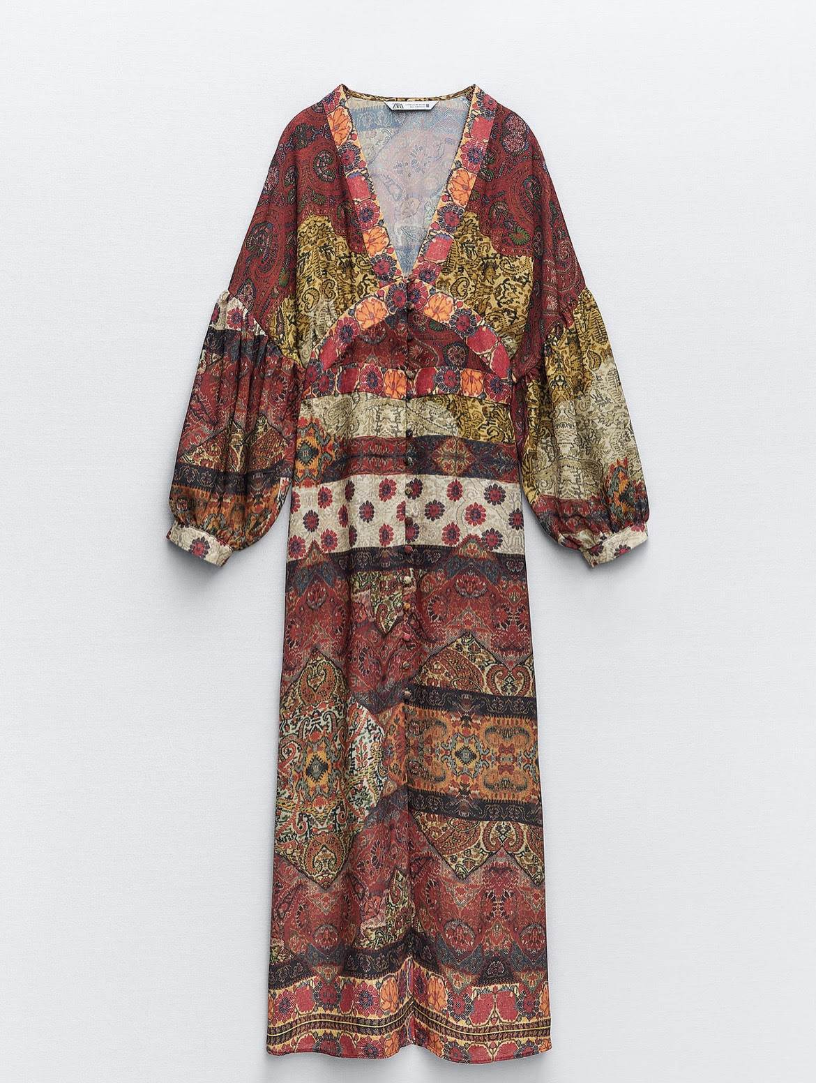 PATCHWORK PRINT MIDI DRESS 39.95 EUR/301.00 KN