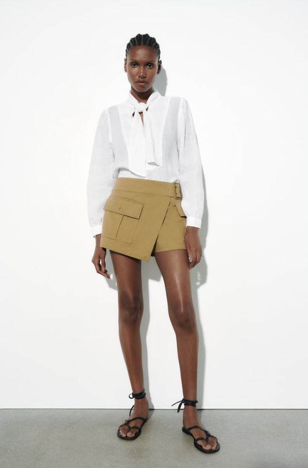 100% LINEN SHIRT WITH BOW, 25.95 EUR/195.52 KN