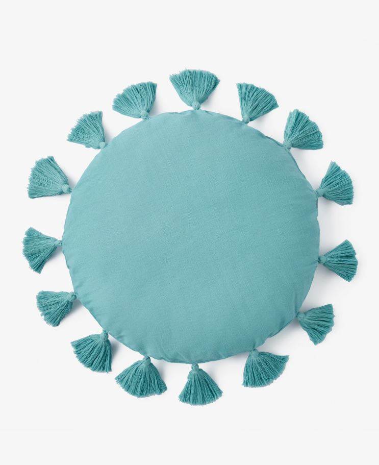 Jastuk s resicama, 100 % pamuk, okrugli, od mekog materijala, Pepco, 12 eur