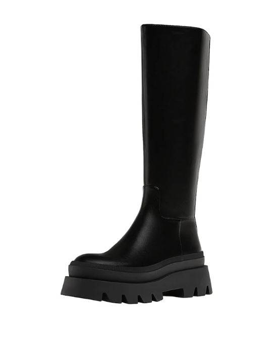 Ravne čizme do koljena, Stradivarius, 49,99 EUR