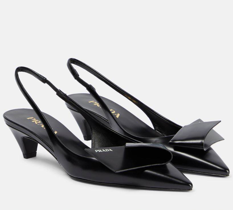 Leather slingback pumps, PRADA, 
969 €
