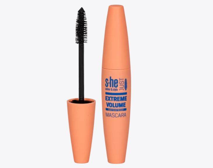 s-he colour&style, Just Extreme Volume vodootporna maskara, 12 ml, 3,95 EUR