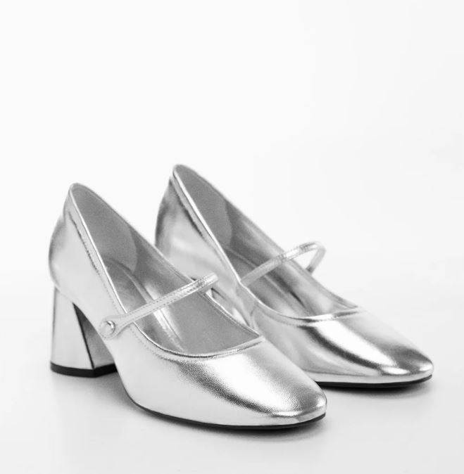 Metalik kožne cipele, Mango, 69.99EUR/ 527,34kn