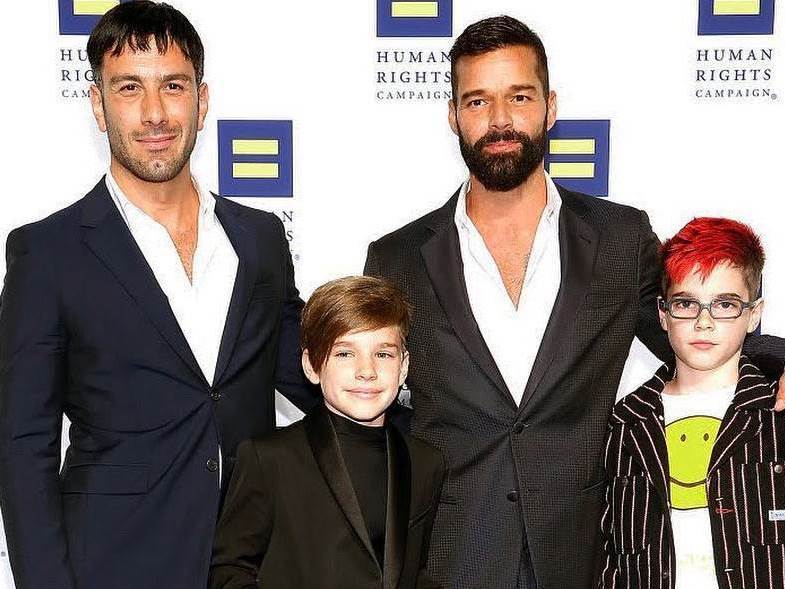 Ricky Martin i Jwan Yosef s blizancima Matteom i Valentinom Martin