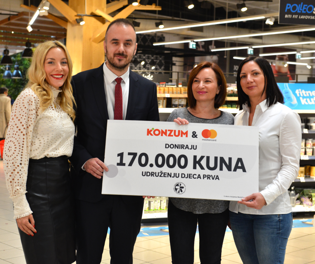 Konzum i Mastercard donirali 340.000 kuna za djecu iz Hrvatske i Ruande