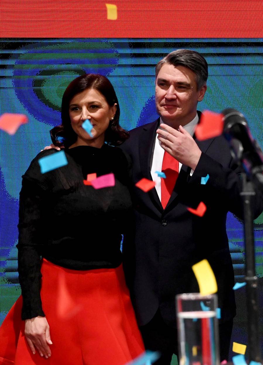 Zoran Milanović i Sanja Musić Milanović na pobjedi za predsjednika