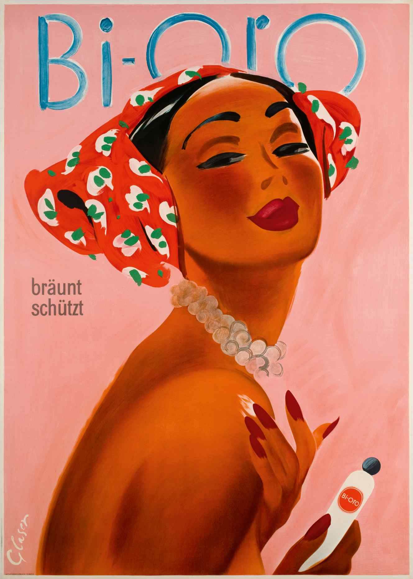 1949 Otto Glaser poster for Bi-Oro sun cream, about £764, from Galerie 123