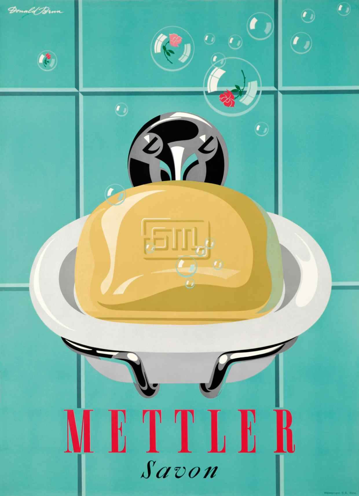 1950., Donald Brun Mettler soap poster, 1,710 funti, iz Galerie 123