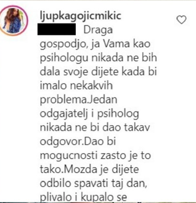 Ljupku Gojić Mikić razljutio komentar o odgoju kćeri