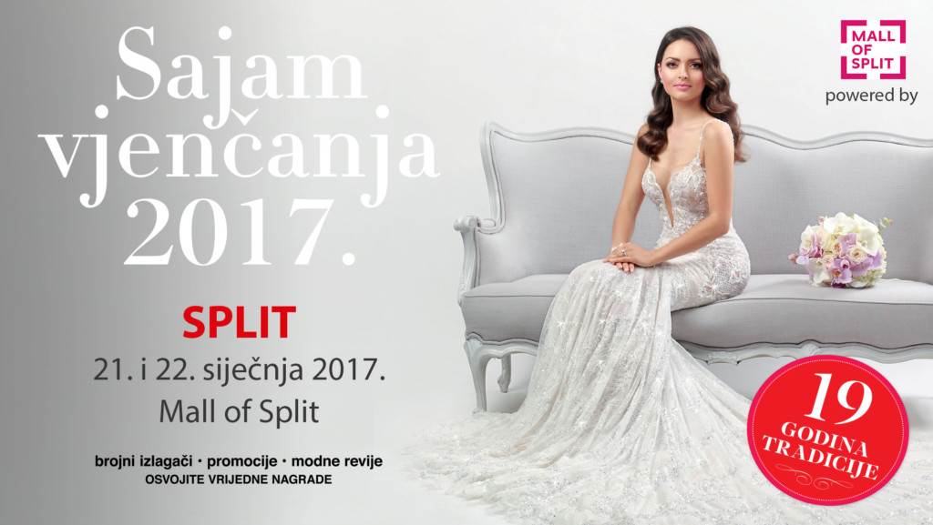 Posjetite Sajam vjenčanja u Mall of Split 21. i 22. siječnja i osvojite vjenčani outfit za dan iz snova!