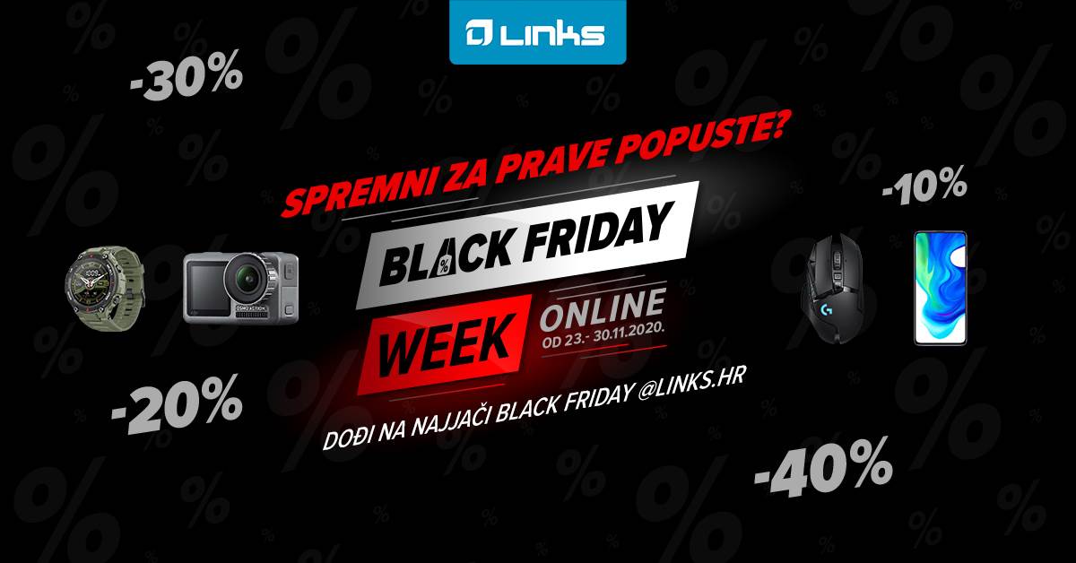 Black Friday u Hrvatskoj ove godine postaje Black Friday Week @links.hr!