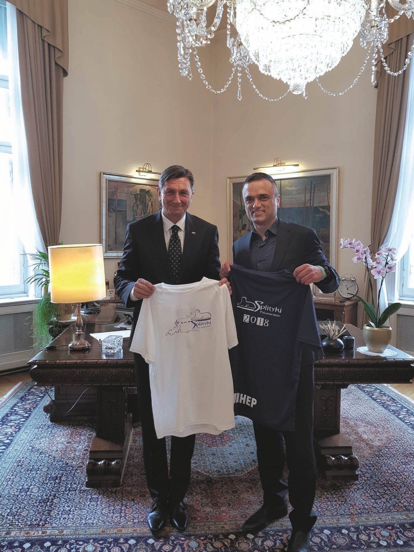 S Borutom Pahorom u Predsjedničkom uredu u Ljubljani