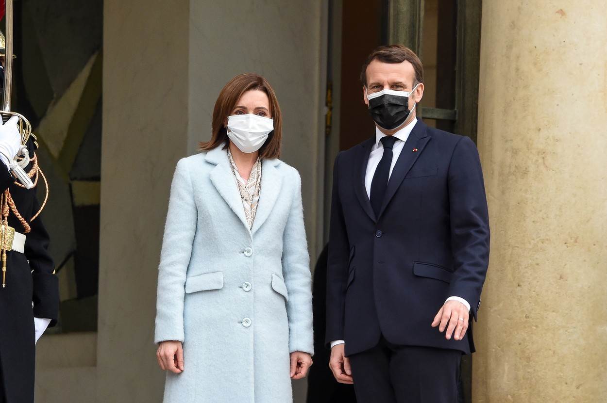 Maia Sandu i Emmanuel Macron
