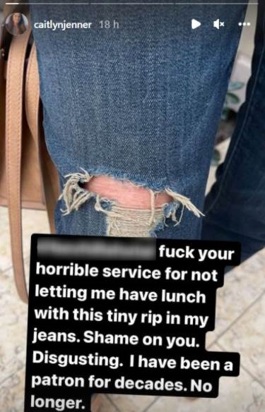 Caitlyn Jenner pokazala traperice zbog kojih je nisu pustili u restoran