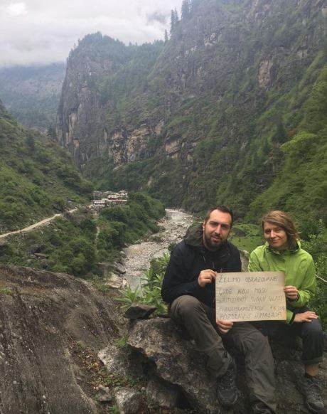 Tomislav Tomašević i Iva Mertić Tomašević na medenom mjesecu u Nepalu