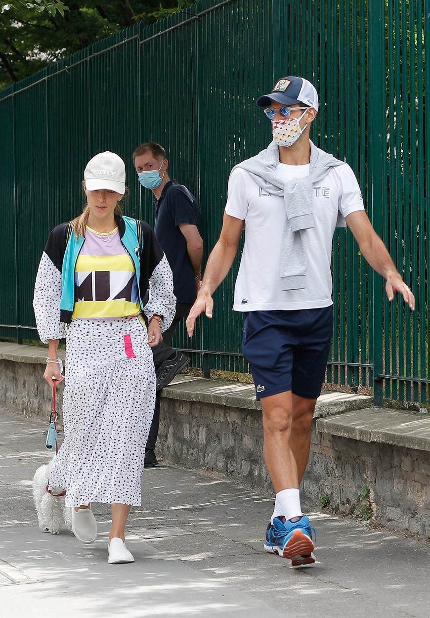 Novak Đoković i Jelena Đoković u šetnji