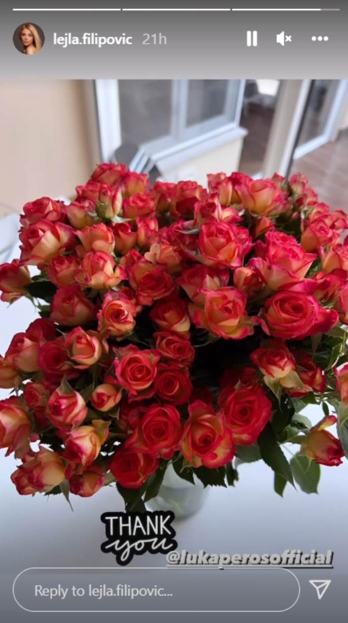 Supruga Tarika Filipovića pohvalila se buketom ruža kojeg joj je poklonio glumac Luka Peroš