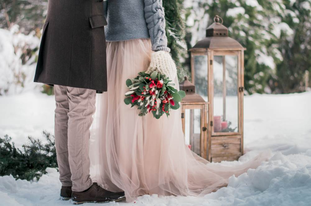 zima snijeg vjencanje
