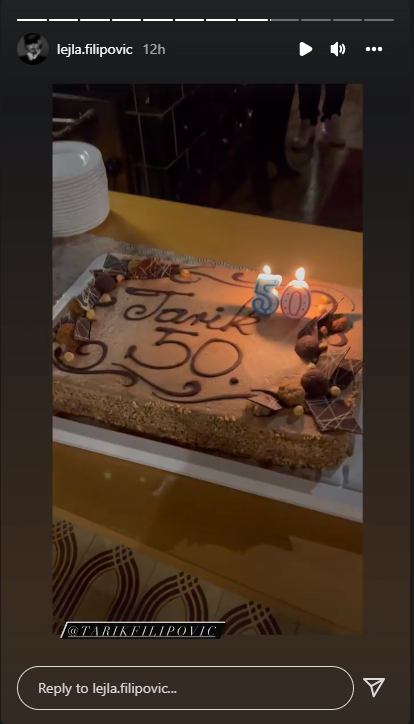 Tarik Filipović imao je čokoladnu rođendansku tortu