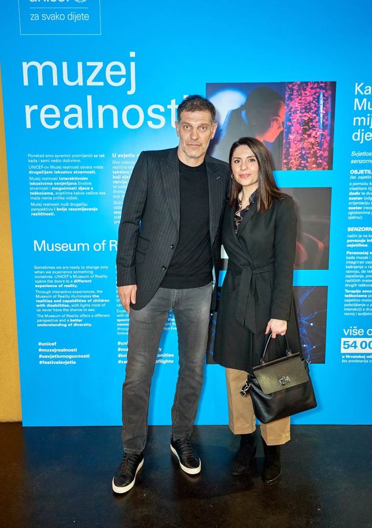 Slaven Bilić i Marija Miholjek na otvorenju UNICEF-ovog Muzeja realnosti