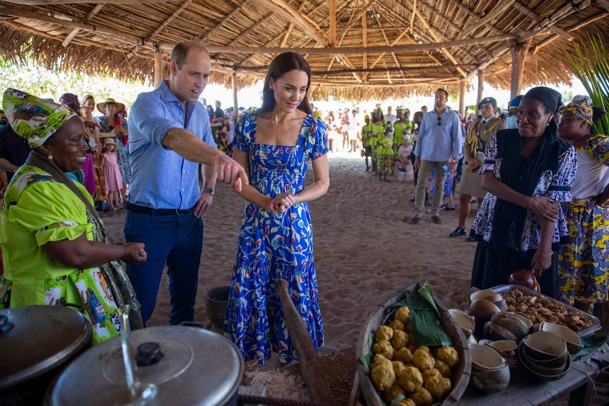 Princ William i Kate Middleton dočekani su demonstracijom kulture Garifuna u Belizeu