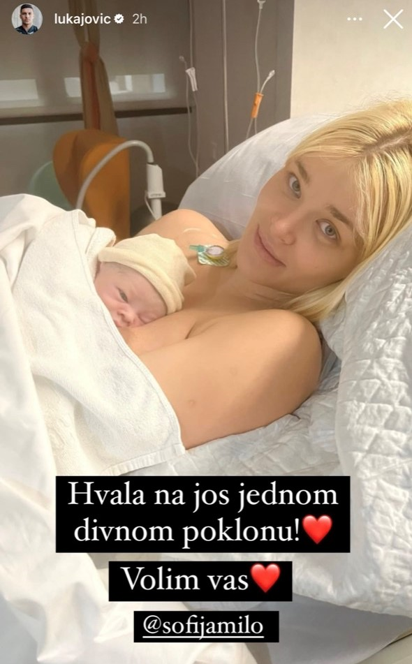 Luka Jović i Sofija Milošević imaju dva sina