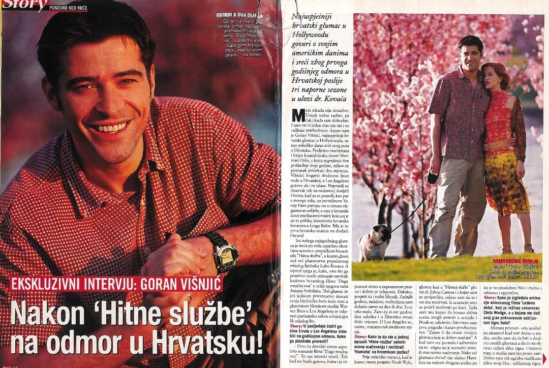 Goran Višnjić bio je na naslovnici prvog broja Storyja