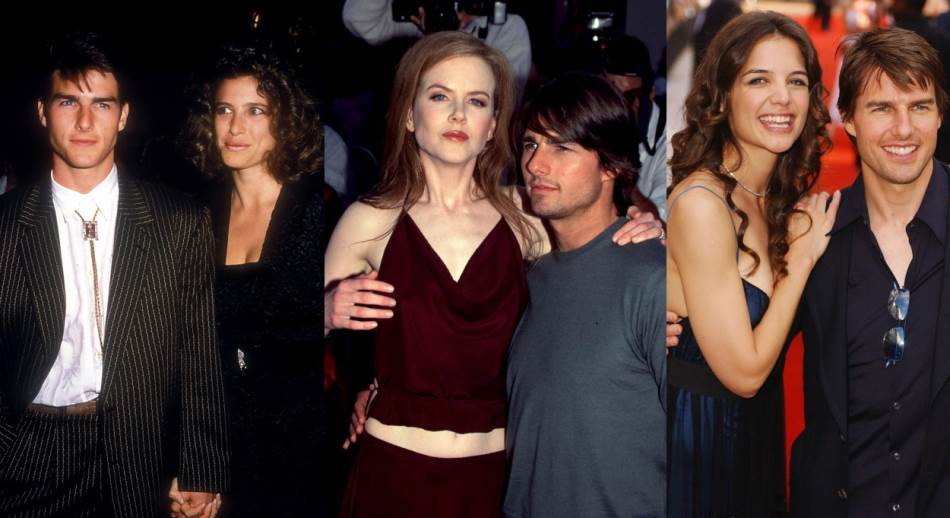 Tom Cruise i njegove bivše supruge Mimi Rogers, Nicole Kidman i Katie Holmes