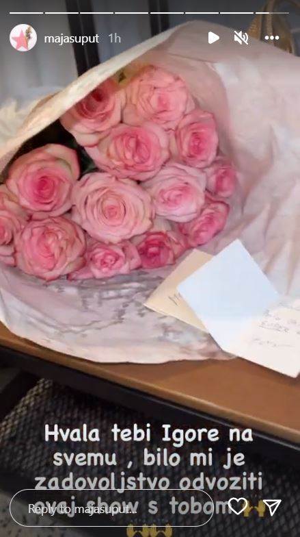 Igor Mešin Maji Šuput poklonio buket ruža