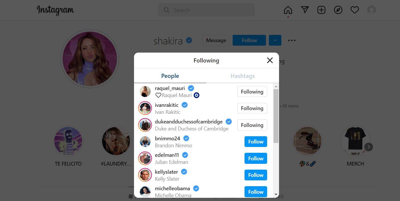 Shakira na Instagramu prati Ivana Rakitića i Raquel Mauri