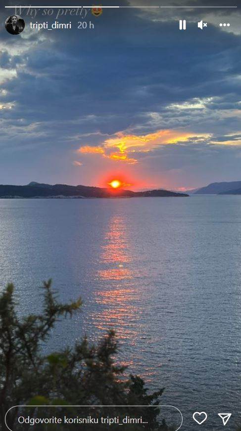 Tripti Dimri objavila fotografiju mora kraj Dubrovnika