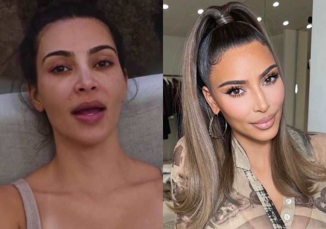 Kim Kardashian sa i bez šminke