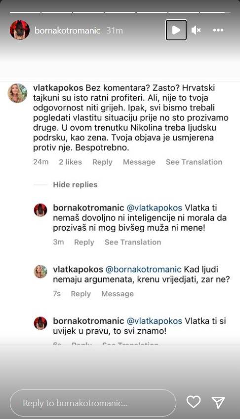 Posvađale se Borna Kotromanić i Vlatka Pokos