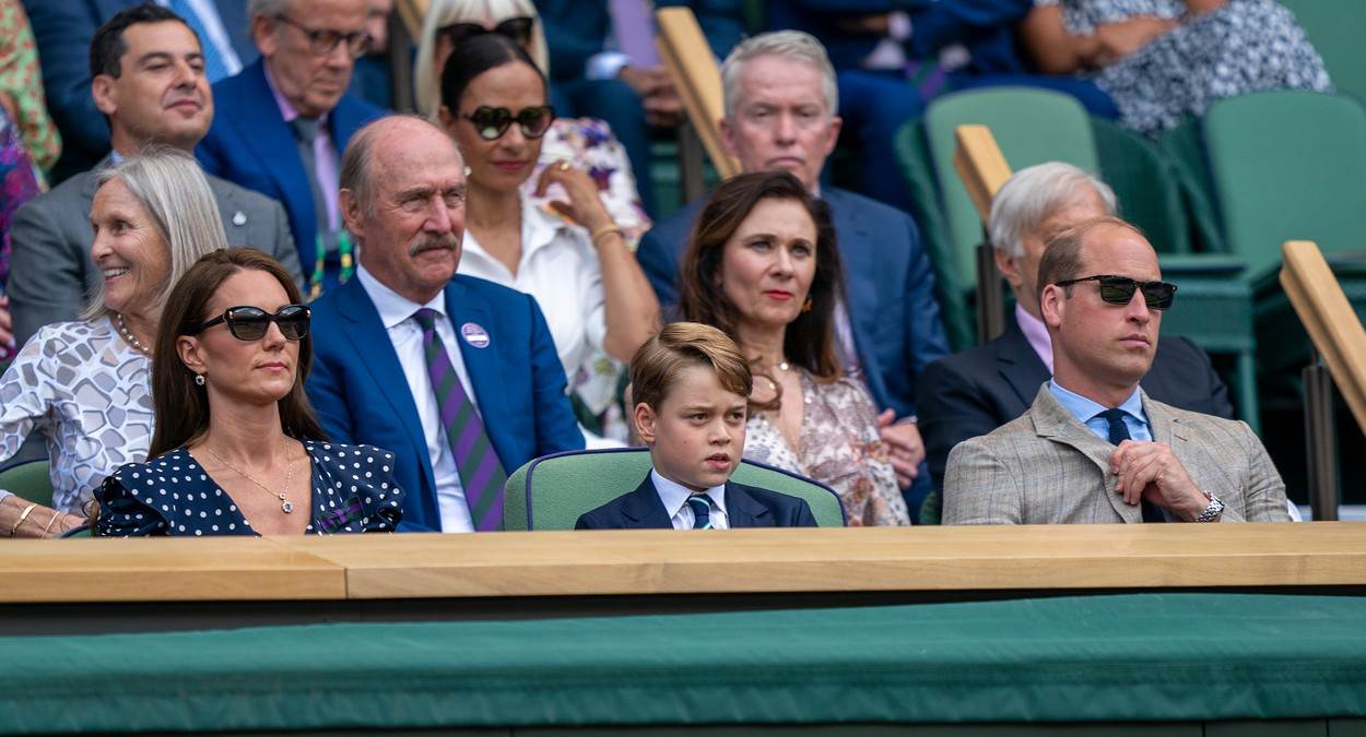 Princ William, Kate Middleton i princ George u kraljevskoj loži na finalu Wimbledona
