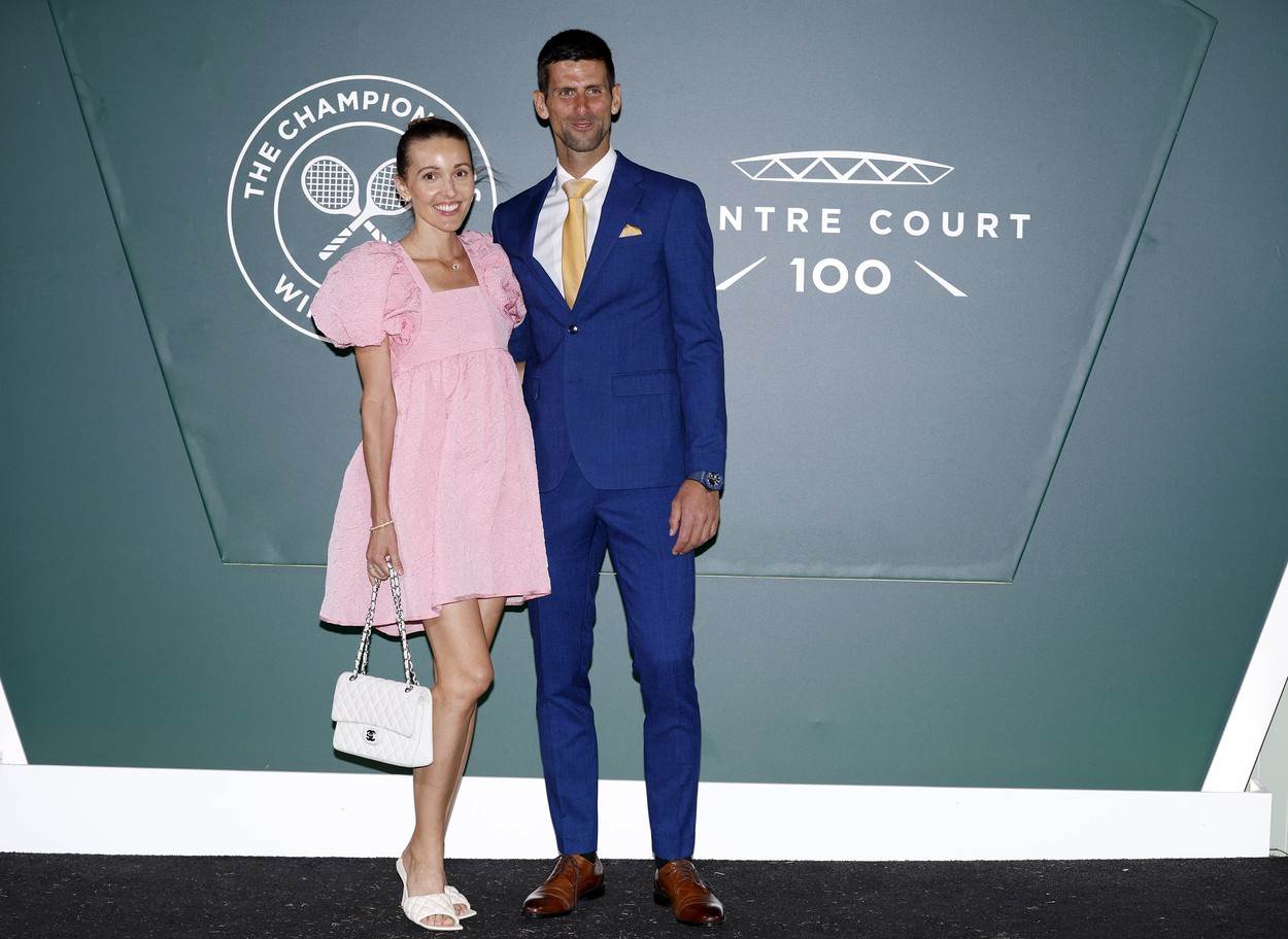 Jelena Đoković i Novak Đoković na pobjedničkoj večeri na Wimbledonu