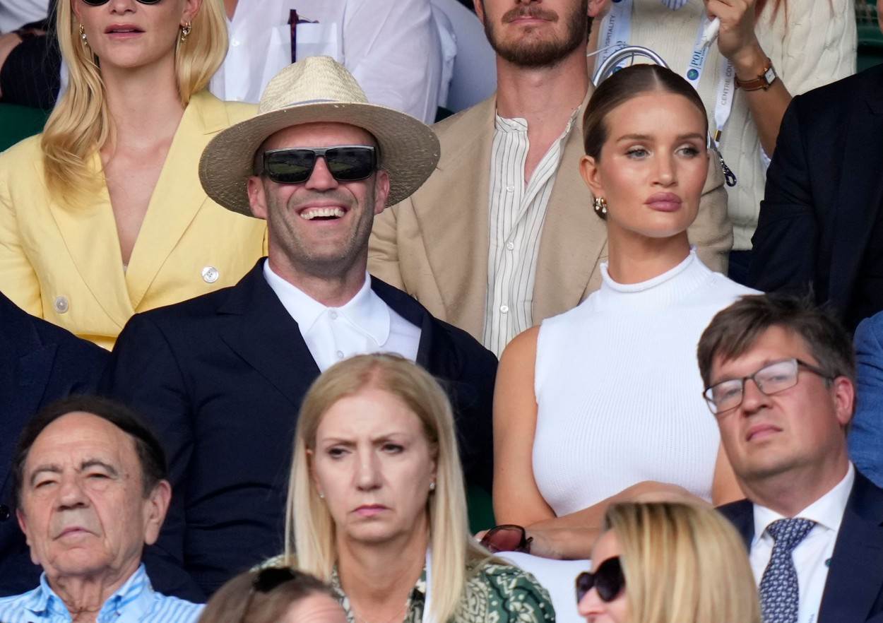 Jason Statham i Rosie Huntington-Whitley na Wimbledonu