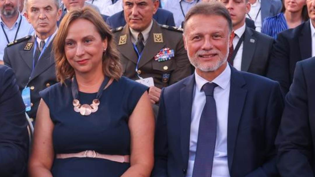Gordan Jandroković i Sonja Jandroković na otvaranju Pelješkog mosta