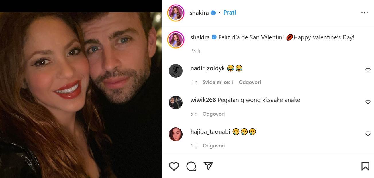Gerard Pique i Shakira nisu obrisali zajedničke fotografije na Instagramu