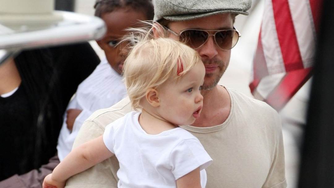 Brad Pitt i Shiloh Jolie Pitt kada je bila malena