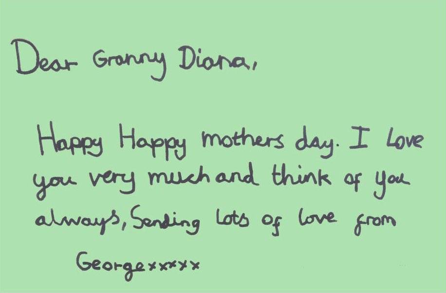 Poruka princa Georgea za princezu Dianu
