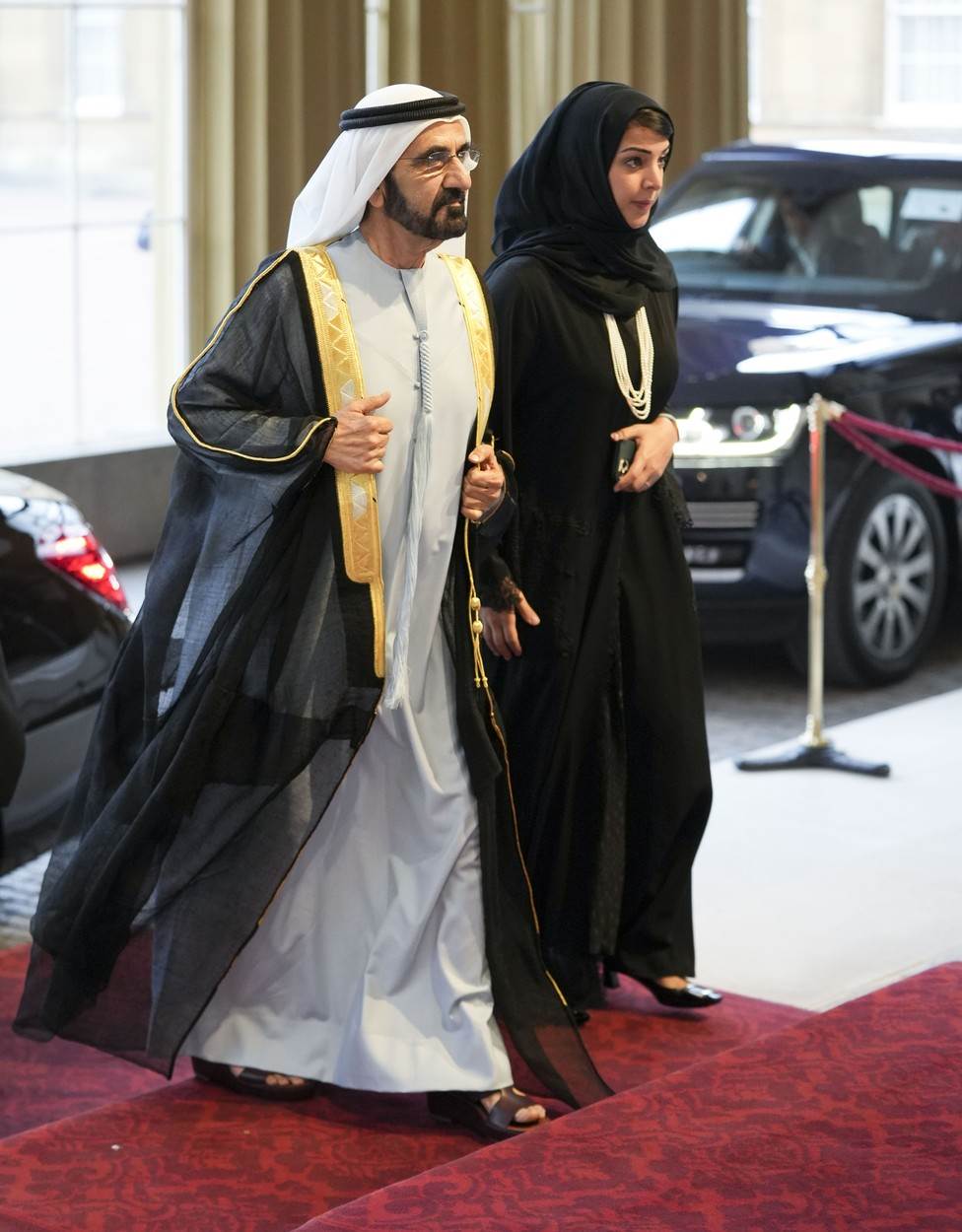 Muhamed bin Rašid Al Maktum na ispraćaju kraljice Elizabete II.