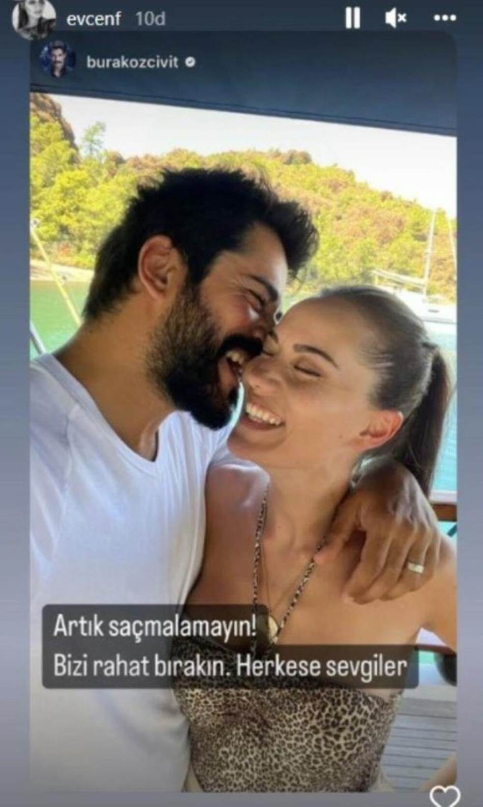 Fahriye Evcen i Burak Ozcivit oglasili su se na Instagramu o svađi