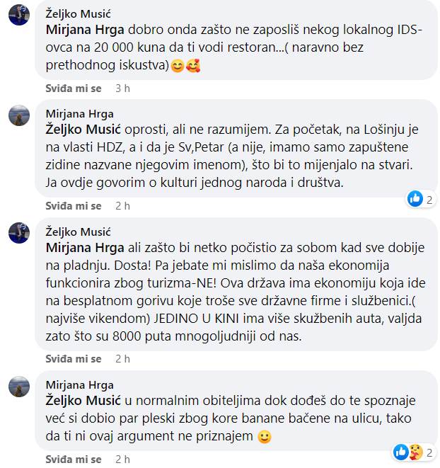 Mirjana Hrga i Željko Musić rasprava