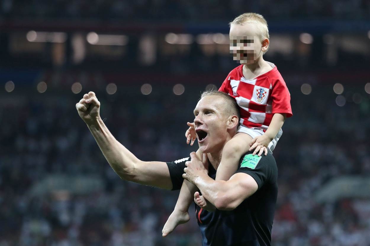 Domagoj Vida sa sinom Davidom na Svjetskom prvenstvu u Rusiji
