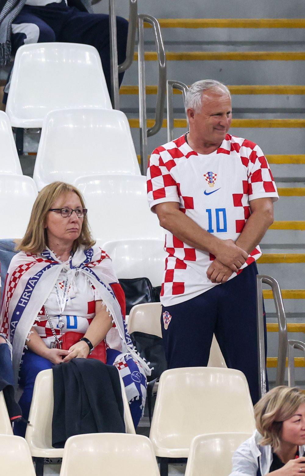 Radojka Modrić i Stipe Modrić, roditelji Luke Modrića prije utakmice s Argentinom