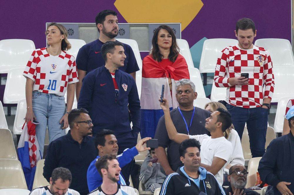 Davorka Dalić i Toni Dalić prije utakmice s Argentinom