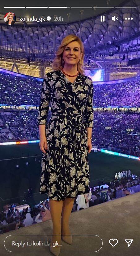 Kolinda Grabar Kitarović crnobijeloj haljini