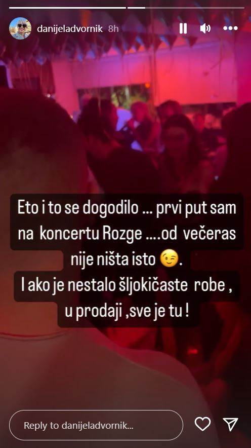 Danijela Dvornik na koncertu Jelene Rozge