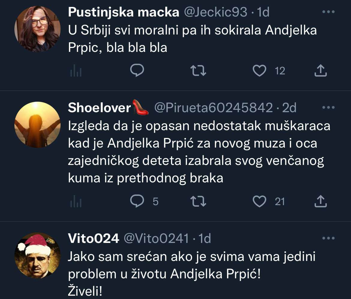 Korisnici Twittera o Anđelki Prpić